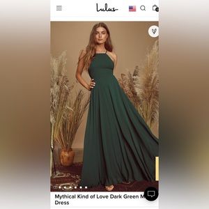 Lulus Mythical Kind of Love dress in green